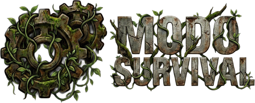Modo Survival — horizontal logo with icon and wordmark